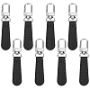 8Pcs PU Leather Zipper Pulls for Handbags Luggage and Jacket FIND-CL0002-09B-1