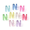 UV Plating Transparent Acrylic European Beads OACR-M027-02N-2