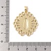 Brass Cubic Zirconia Pendants KK-Z050-09G-01-3