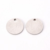 Non-Tarnish 201 Stainless Steel Stamping Blank Tag Pendants STAS-T058-12mm-P-2