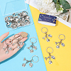 20Pcs Alloy Baseball & Solfball Gloves & Keychains KEYC-SC00034-3