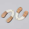 Opaque Resin & Walnut Wood Pendants RESI-S389-058A-C04-2