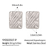 304 Stainless Steel Textured Stud Earrings EK2327-1-1