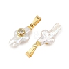 Natural Baroque Keshi Pearl Pendants PALLOY-JF06012-2