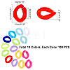   1000Pcs 10 Colors Opaque Acrylic Linking Rings OACR-PH0001-91-5