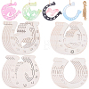 24Pcs Unfinished Wood Horseshoe Pendant Decorations WOOD-SC0002-45-1