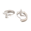 Brass Micro Pave Cubic Zirconia Hoop Earrings EJEW-D078-14P-2