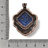 Dyed Natural Lapis Lazuli Pendants G-A297-03R-21-3