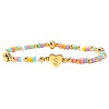 Summer Stainless Steel Heart Alphabet Colorful Glass Seed Beaded Stretch Bracelets for Women JV8929-45-1