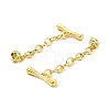 Brass Toggle Clasp with Chain KK-K346-02G-3