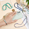 4Pcs 4 Style Round Acrylic Beads & Natural Gemstone Phone Hand Strap Chains FIND-AR0003-89-3