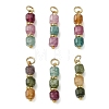 Natural Multicolor Tourmaline Pendants PALLOY-JF05308-1