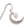 Natural Rose Quartz Raw Beads Bookmarks X-AJEW-JK00201-01-4