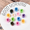 UV Plating Opaque Acrylic European Beads OACR-M027-03G-1