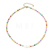 Ocean Natural Sea Shell Fish and Dyed Round Natural Freshwater Shell Beaded Necklaces for Women NJEW-JN06167-2