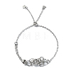 Adjustable 304 Stainless Steel Macrame Pouch Bracelet Making for Stone Holder AJEW-JB01191-02-2