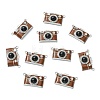 10Pcs Alloy Enamel with Crystal Rhinestone Pendants ENAM-CJ0007-59-8