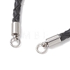 3MM Round Braided Leather Bracelet Making AJEW-JB01541-01-2