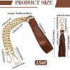 1Pc Imitation Leather with Alloy Curb Chain Purse Chains FIND-CL0002-07-2