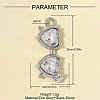 Zinc Alloy with Glass Pendants GL-OY001-09P-2