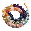 Natural Amazonite & Sunstone & Citrine & Amethyst & Prehnite & Botswana Agate & Lapis Lazuli Beads Strands G-S376-003B-2