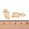 Brass Micro Pave Cubic Zirconia and Shell Cup Pearl Peg Bails Pin Pendants KK-T079-45G-4
