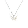 304 Stainless Steel Filigree Butterfly Engraved Sisters BFF Pendant Necklaces for Women FS-WG8B29F-05-1