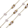 Handmade 304 Stainless Steel Glass Round Link Chains CHS-L032-09G-03-1