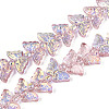 Transparency Electroplate Glass Beads Strands GLAA-T023-39A-03-1