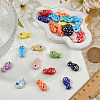 60Pcs 12 Styles Glazed Porcelain Beads PORC-FH0001-14-5
