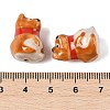 Hand-Painted Porcelain Beads PORC-R001-01B-3