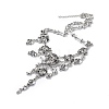 Alloy Skull Bib Necklace LS-NJEW-L175-01AS-2