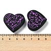 Food Grade Heart with Word Love Silicone Focal Beads SIL-NH0001-01D-3