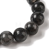 10mm Round Natural Larvikite Braided Bead Bracelets BJEW-C067-01C-07-3