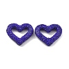 Heart Shape Polymer Clay Rhinestone Beads CLAY-NH0001-09A-15-1