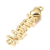 Mother's Day Brass Word Mama with Heart Links Connector Charms KK-C263-25A-G-2