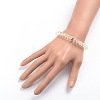 Electroplate Glass Beads Stretch Bracelets BJEW-JB02012-5