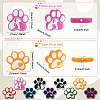 9Pcs 9 Style Dog Paw Print Food Grade Eco-Friendly Silicone Beads SIL-CA0002-80-2