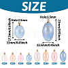  48Pcs 8 Styles Imitation Gemstone Acrylic Pendants IFIN-TA0001-57-3