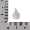 Rack Plating Brass Micro Pave CLear Cubic Zirconia Charms KK-E110-14P-O-3