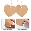 100Pcs Lace Edged Heart Paper Gift Tags CDIS-CP0001-01B-5