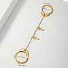 Brass Micro Pave Cubic Zirconia Double Finger Rings for Women LN2466-7-1