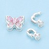 Brass Micro Pave Cubic Zirconia Fold Over Clasps KK-U037-10S-5