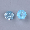 Transparent Spray Painted Glass Beads GLAA-S183-10C-2