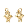High Polished Ocean Brass Micro Pave Clear Cubic Zirconia Pendants CU-CBAF3CF-02R-01-1