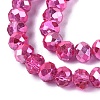 Transparent Electroplate Glass Beads Strands X1-EGLA-Q131-01A-08-3
