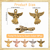 40Pcs 5 Colors Tibetan Style Alloy Pendants FIND-SC0016-64-2