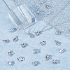 SUPERFINDINGS 30Pcs 5 Styles Alloy Cubic Zirconia Pendants ZIRC-FH0001-48-4