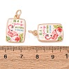 Printed Brass Pendants KK-CBA3895-01C-G-3
