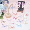 180Pcs 9 Style Two Tone Polyester Fabric Wings Crafts Decoration FIND-SC0004-16-4